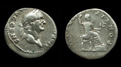 Vespasian, Denarius, Pontif reverse